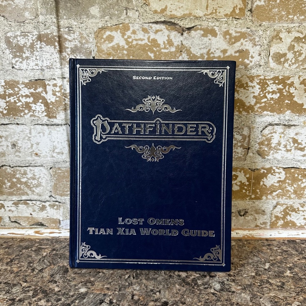 Paizo Pathfinder Lost Omens Tian Xia World Guide Special Ed Blue Faux Leather